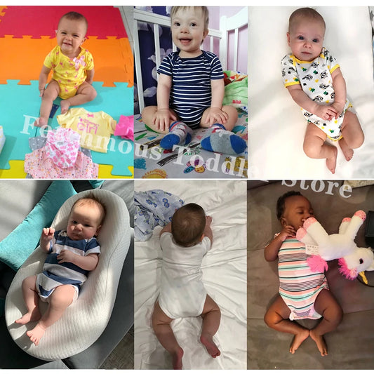 6-Pack Cotton Cartoon Bodysuit & Romper Set for Baby