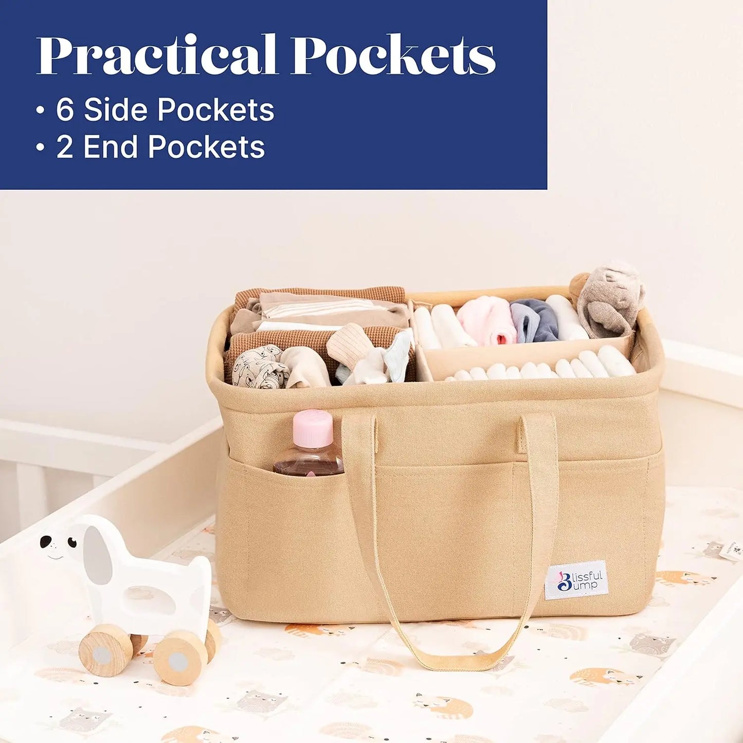 Portable Soft Polyester Mommy Diaper Bag