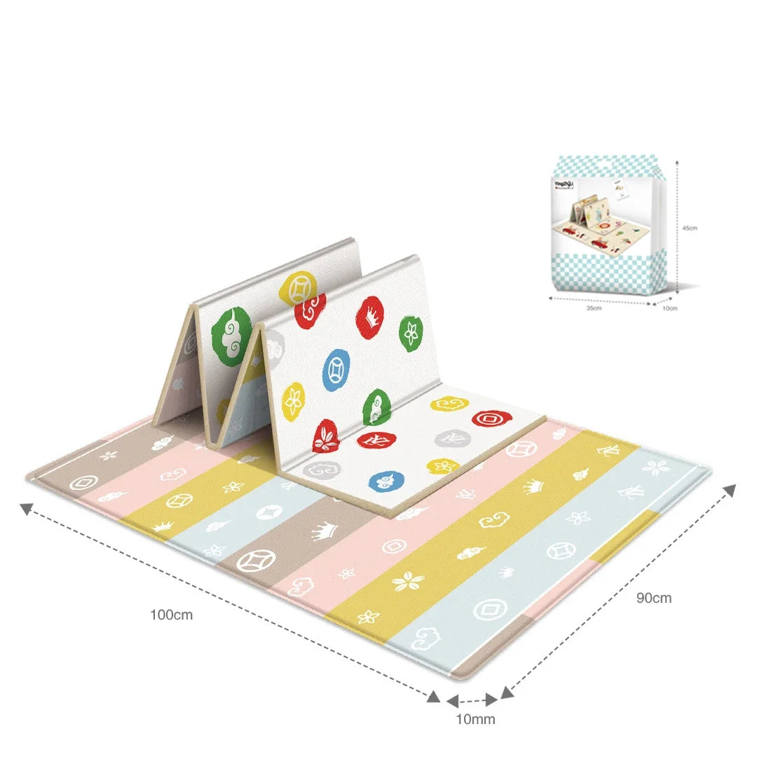 Large Folding Baby Crawling Mat - Double-Sided & Portable
