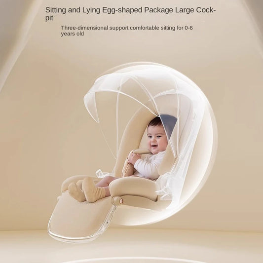 Lightweight Folding Baby Stroller. Two-way Push Anti Vibration Wheels