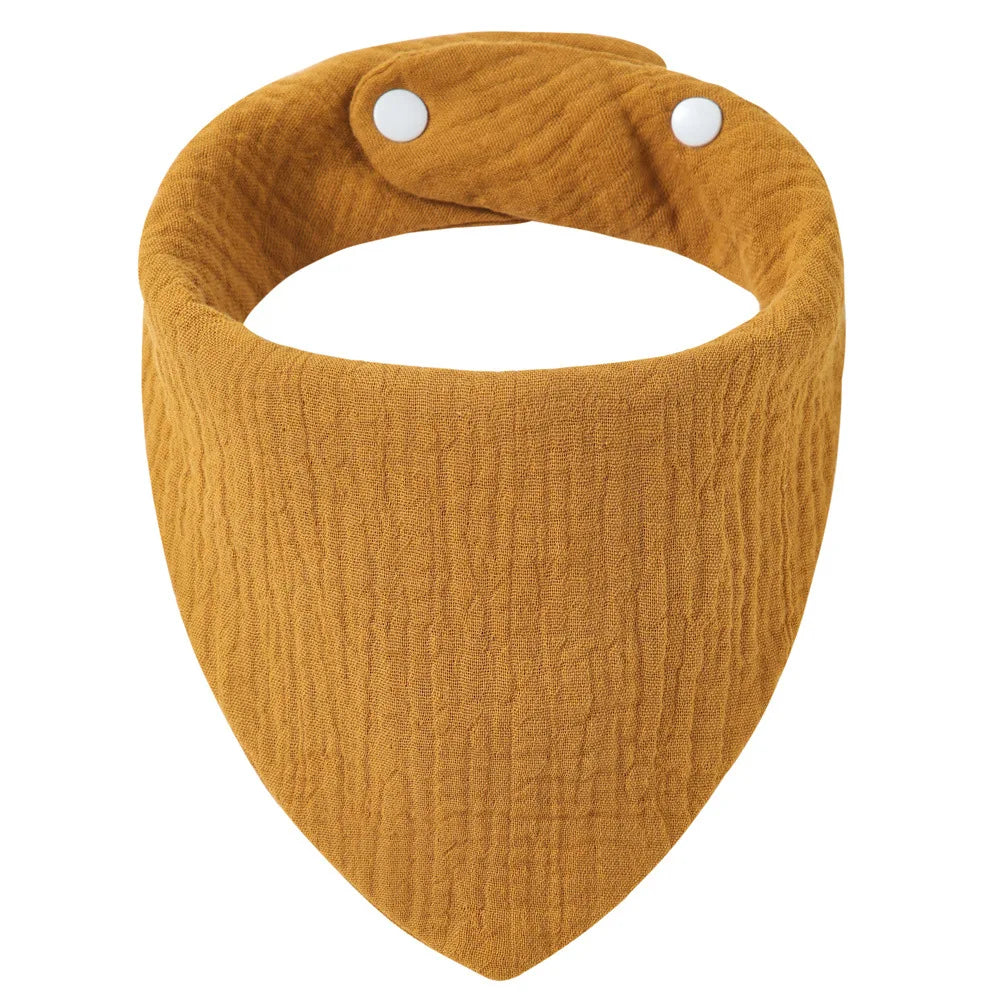 Solid Color Cotton Baby Bandana Bibs