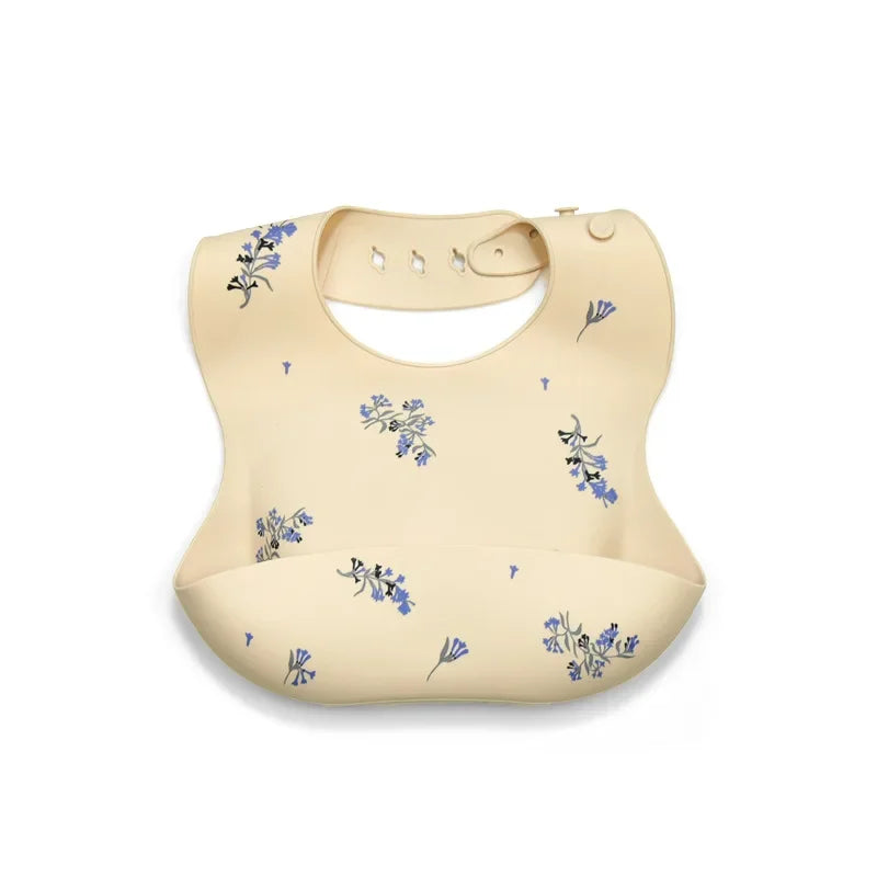 Baby Silicone Bibs, BPA-Free Waterproof Adjustable