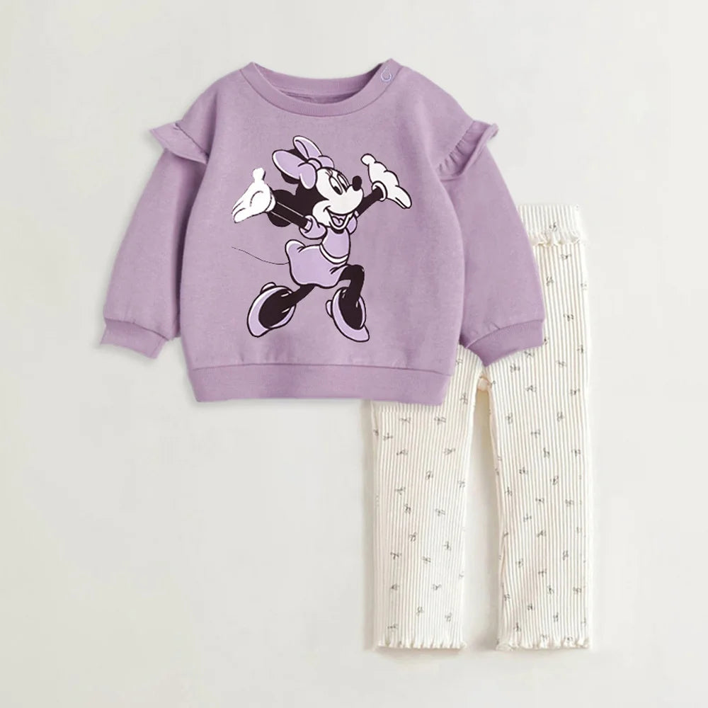 Toddler Girl Cotton Sweatshirt & Pants Set