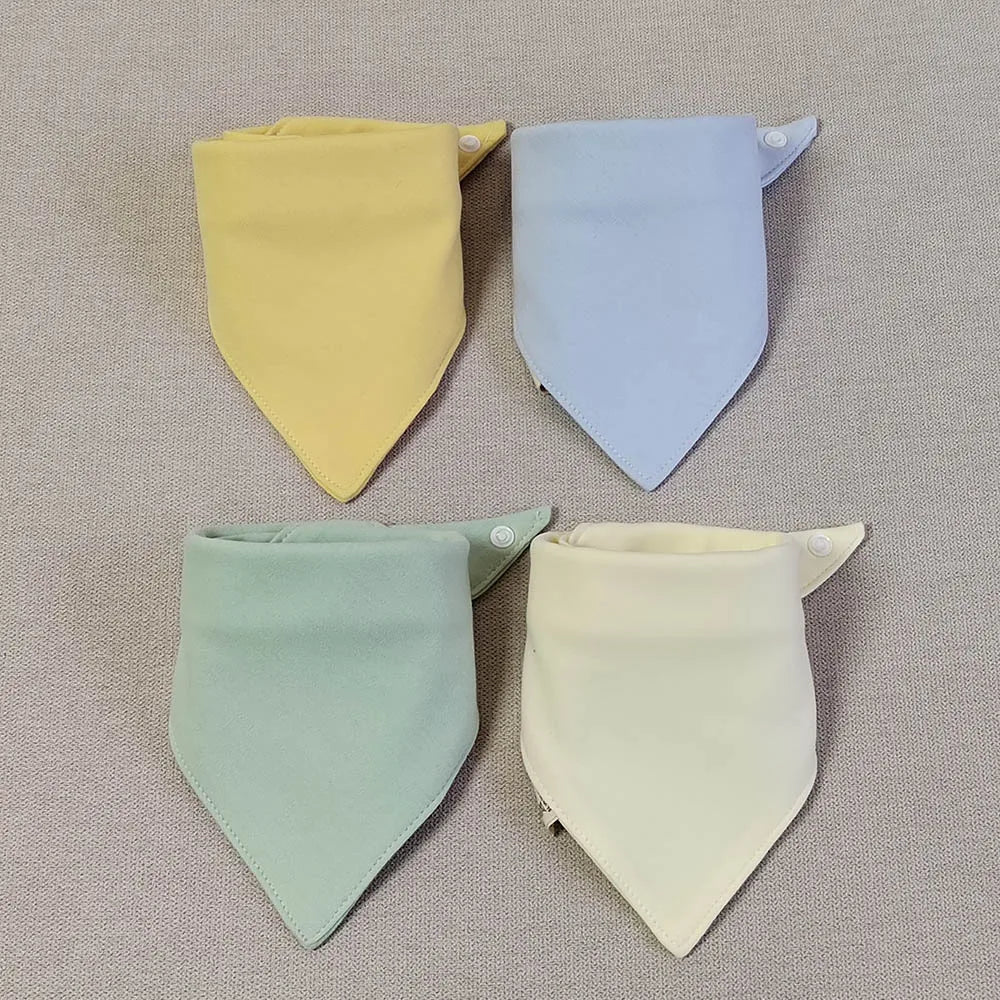 Newborn Triangle Bibs: Cotton Saliva & Burp Cloths (4 Pcs)