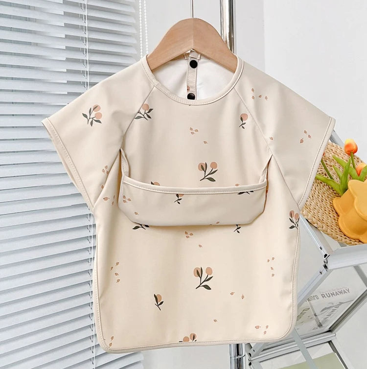 Waterproof Long Sleeve Baby Smock | Full-Coverage Feeding Apron (0-5Y)