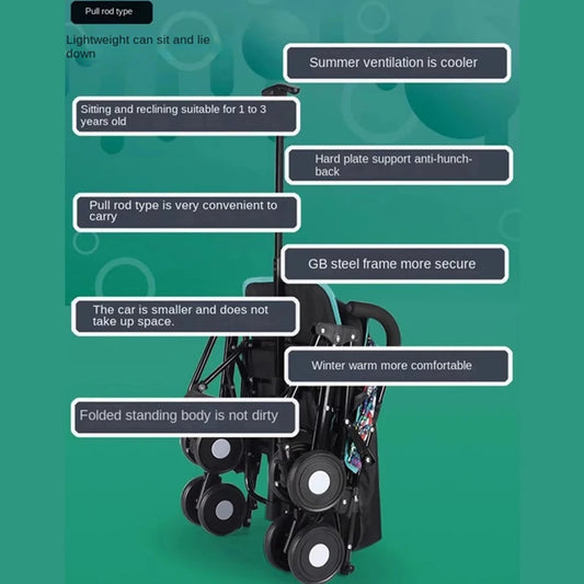 Travel-Ready Folding Umbrella Stroller & Pushchair