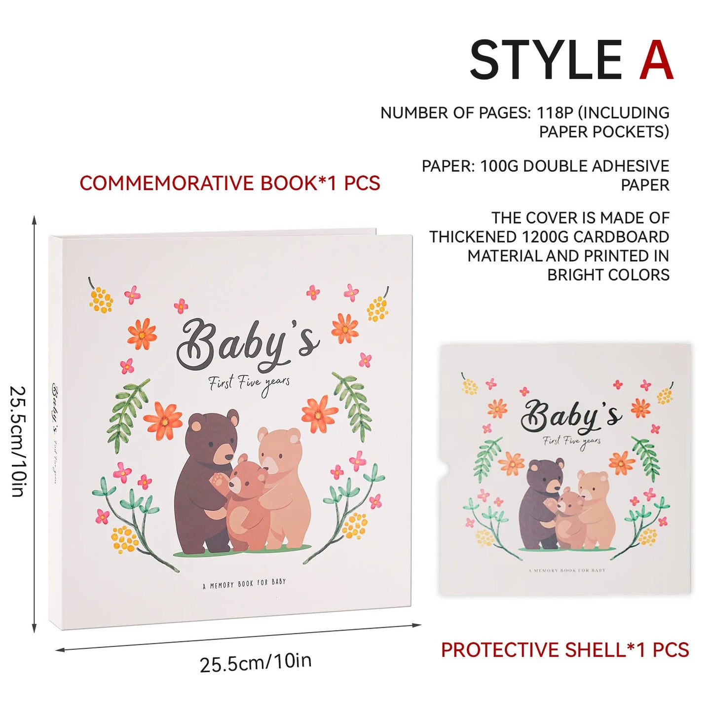 Baby Memory Book & Photo Album – First Year