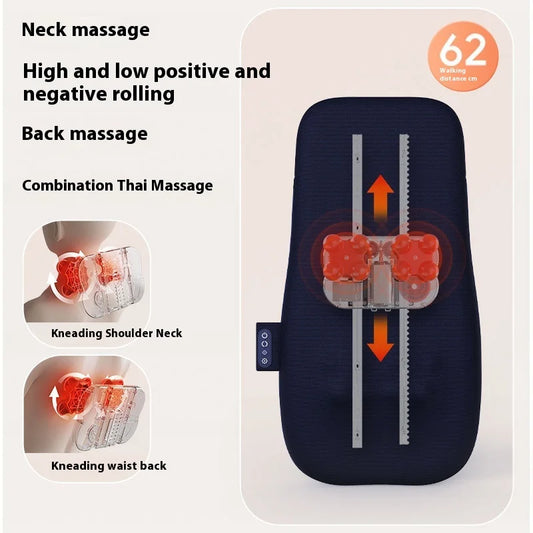 Full Back Shiatsu Massage Cushion with Heat | Ultra-Thin Lumbar Support