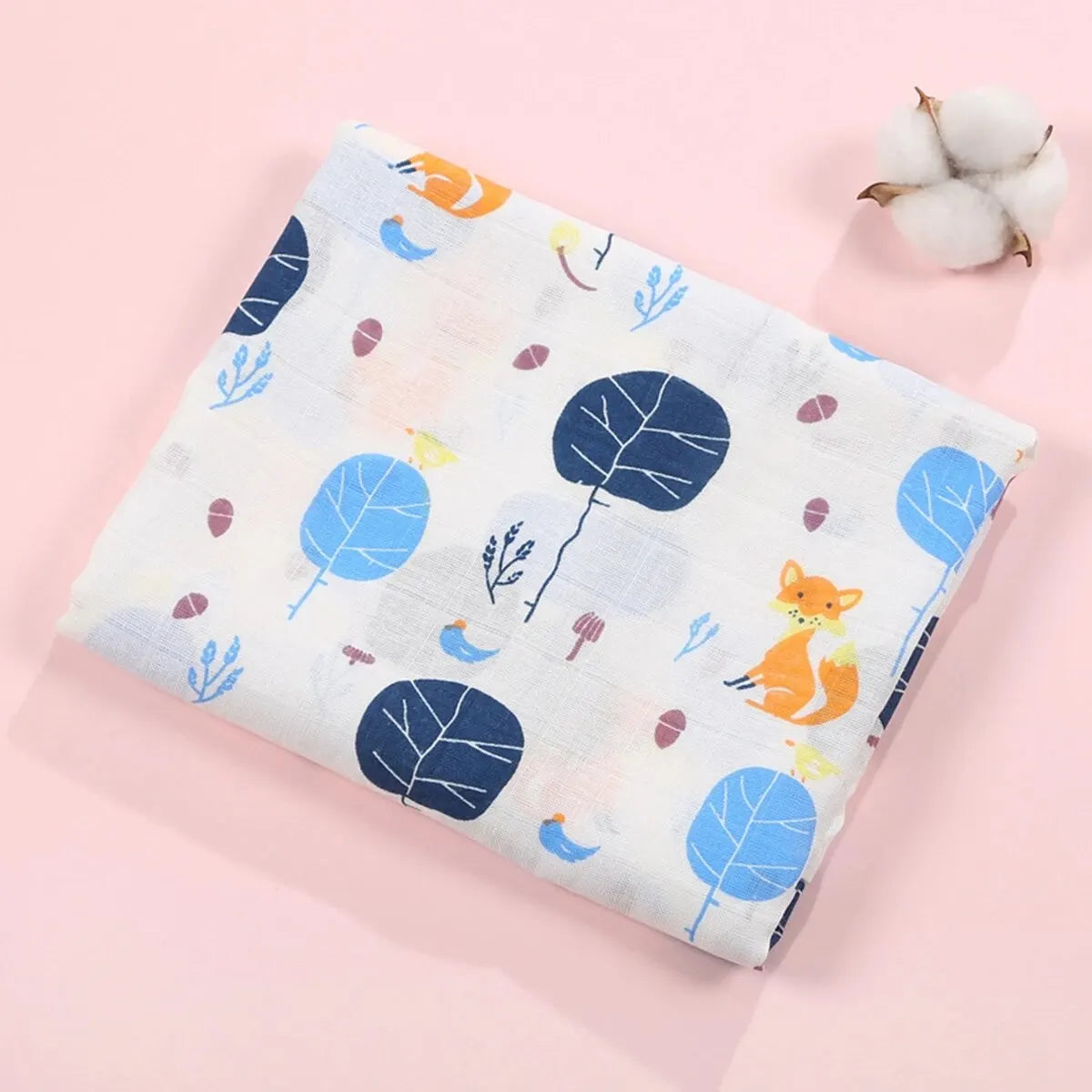 1Pc Muslin 100% Cotton Baby Swaddles Soft Newborn Wrap INS Style Infant Blankets 120*110CM