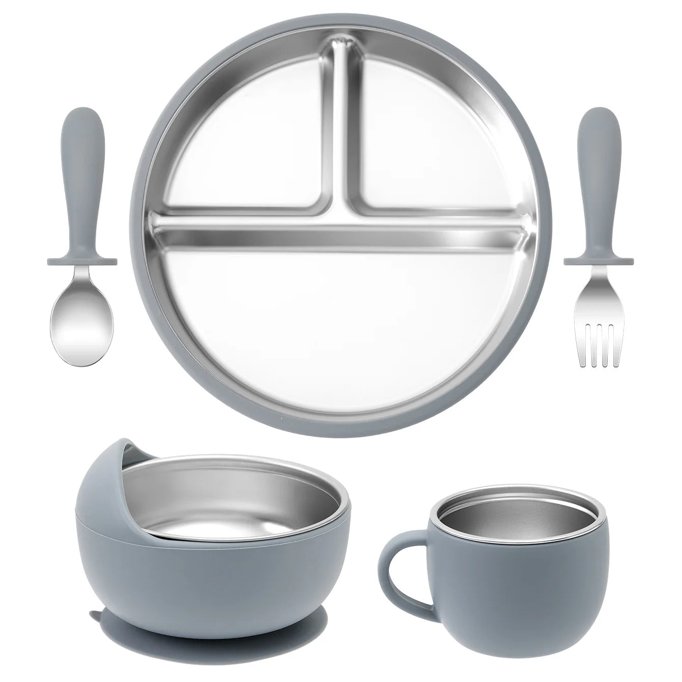 The Ultimate 5PC Baby Steel Weaning Set
