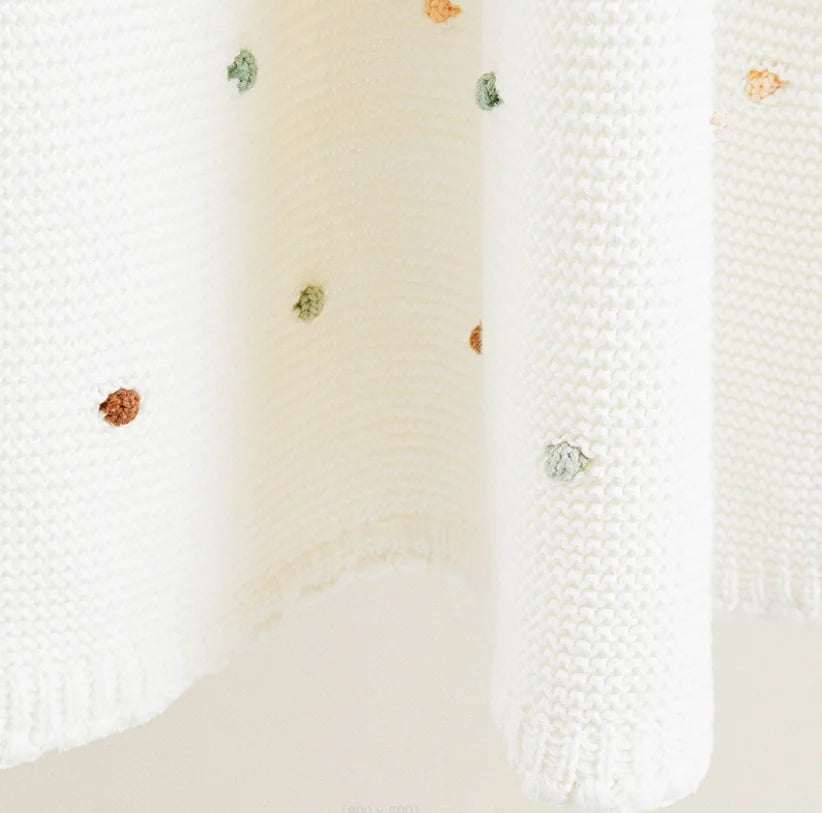 Knitted Baby Swaddle & Sofa Throw Blanket (100x70cm)