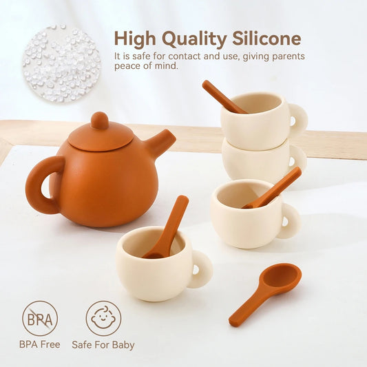 Wooden Montessori Afternoon Tea Set for Toddlers