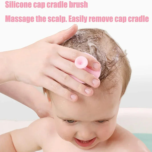 Soft Silicone & Bristle Baby Hair Care Set | Cradle Cap Brush