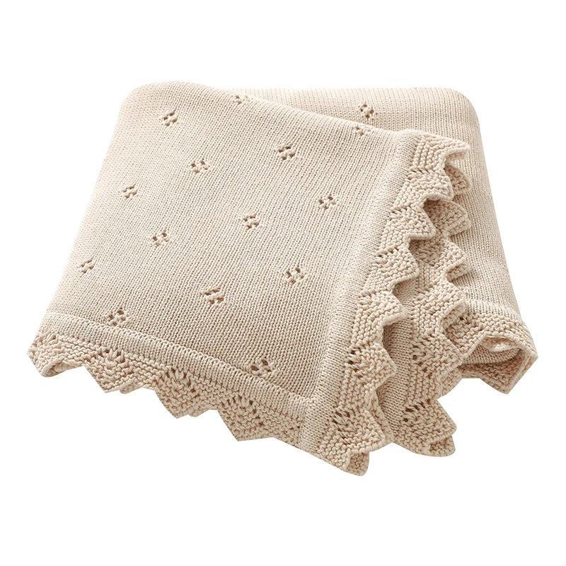 Ultra-Soft Knitted Cotton Baby Swaddle & Blanket (90x70cm)