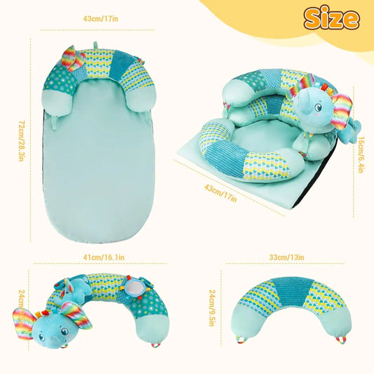 3-in-1 Baby Tummy Time Mat & Pillow