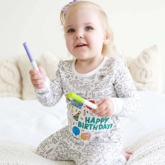 Kids DIY Sketch Pajama Set - Freehand Graffiti Sleepwear