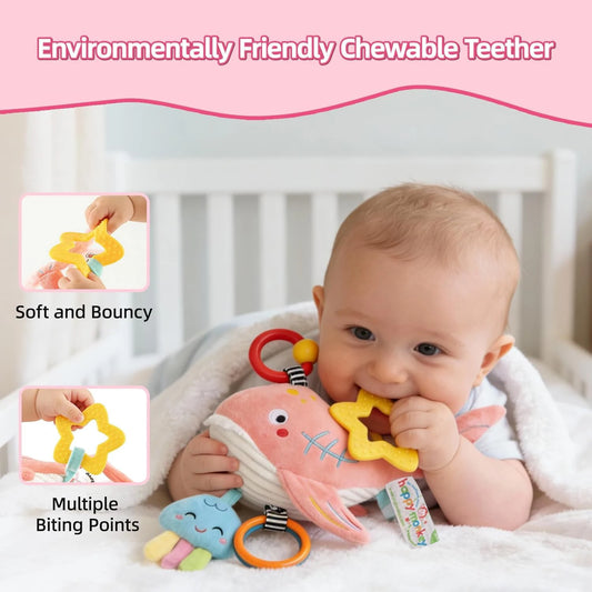 Baby Car Seat Toy Whale, Sensory Toy (0–6 Months)