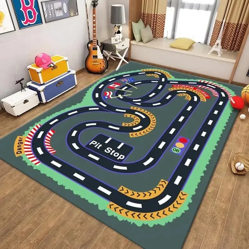 Anti-Fall & Anti-Slip Baby Crawling Mat with City Map Design