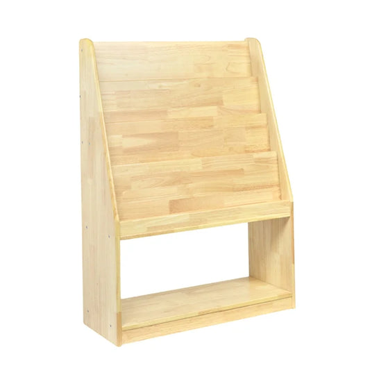 Modern Preschool Wooden Book Display & Cabinet