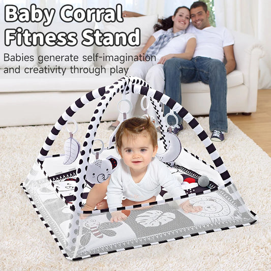 Newborn Baby Activity Gym & Play Mat for Tummy Time (0-36 Months)