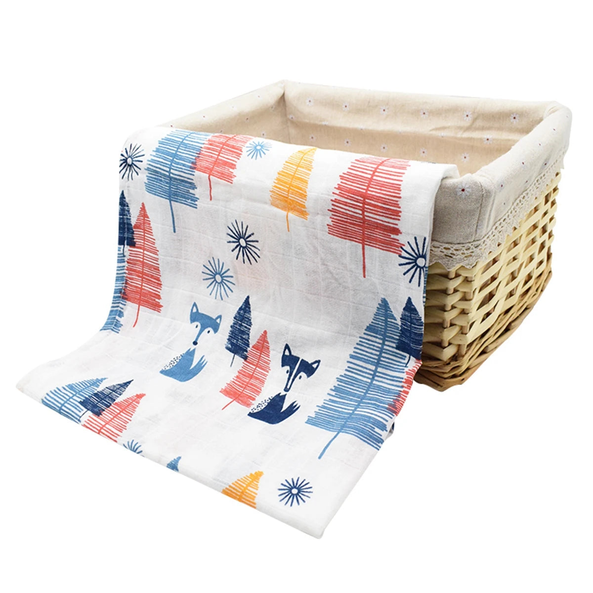 1Pc Muslin 100% Cotton Baby Swaddles Soft Newborn Wrap INS Style Infant Blankets 120*110CM