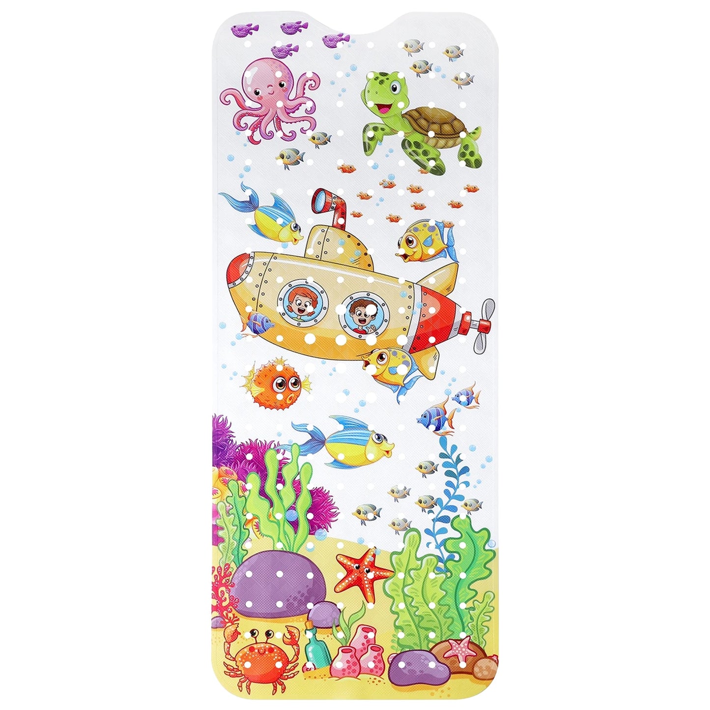 Non-Slip Cartoon Sea World Baby Bath Mat