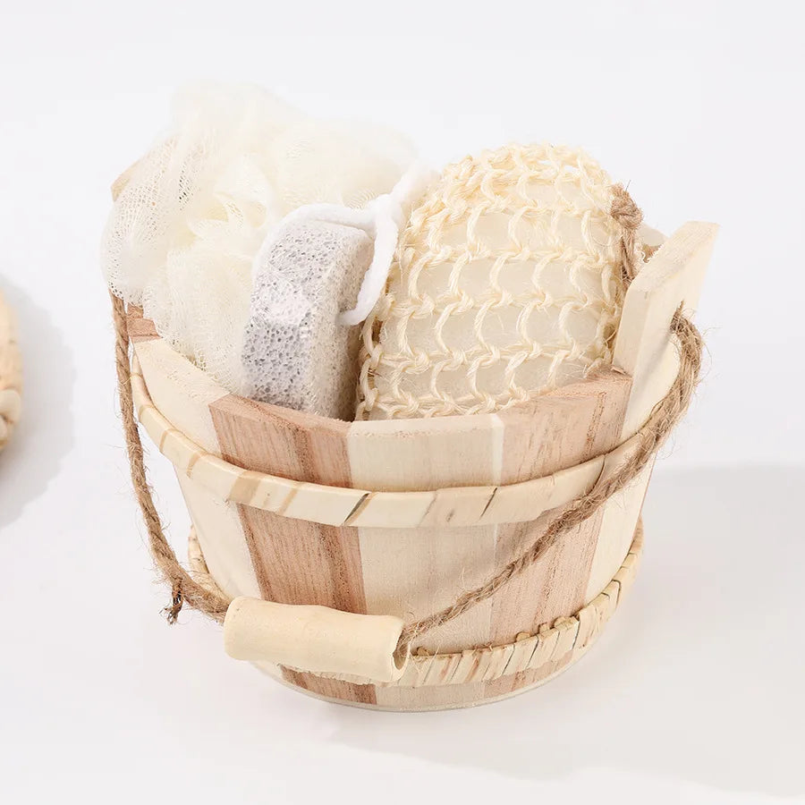 Deluxe Sisal Bath & Body Scrub Gift Set for Women