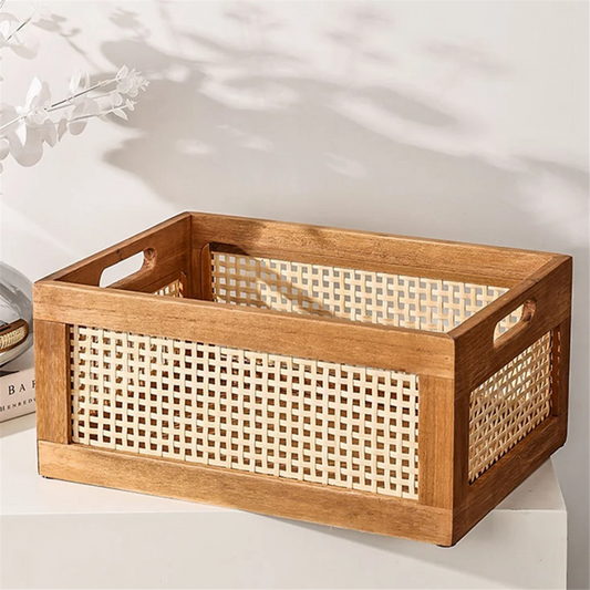 Woven Rattan Book & Nursery Storage Basket