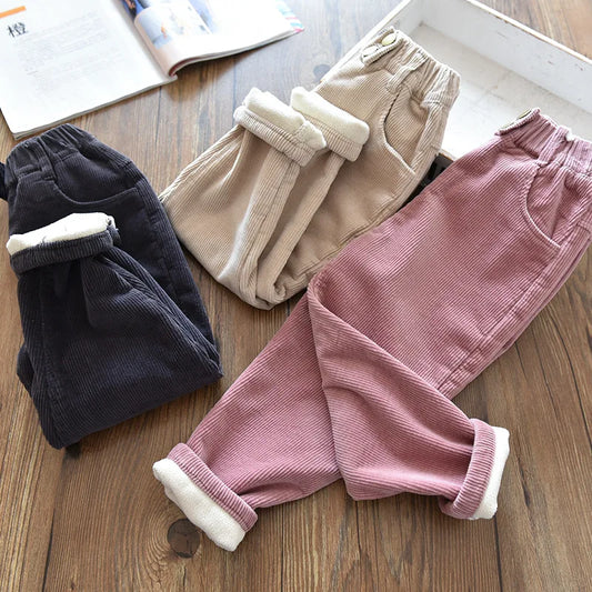 Children's Stretch Fleece Lined Corduroy Bottoms