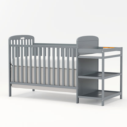 3-in-1 Crib with Adjustable Mattress & Storage (Full Size)