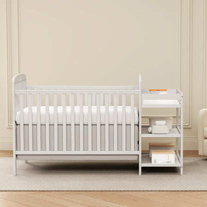3-in-1 Crib with Adjustable Mattress & Storage (Full Size)