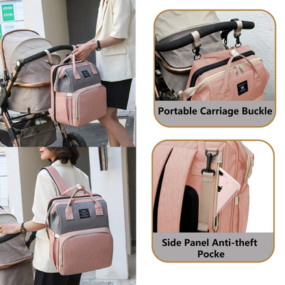 Multifunctional Diaper Bag Backpack with Changing Station & Sunshade