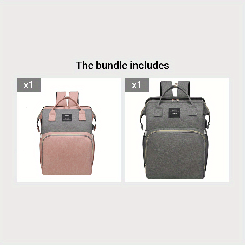 Multifunctional Diaper Bag Backpack with Changing Station & Sunshade