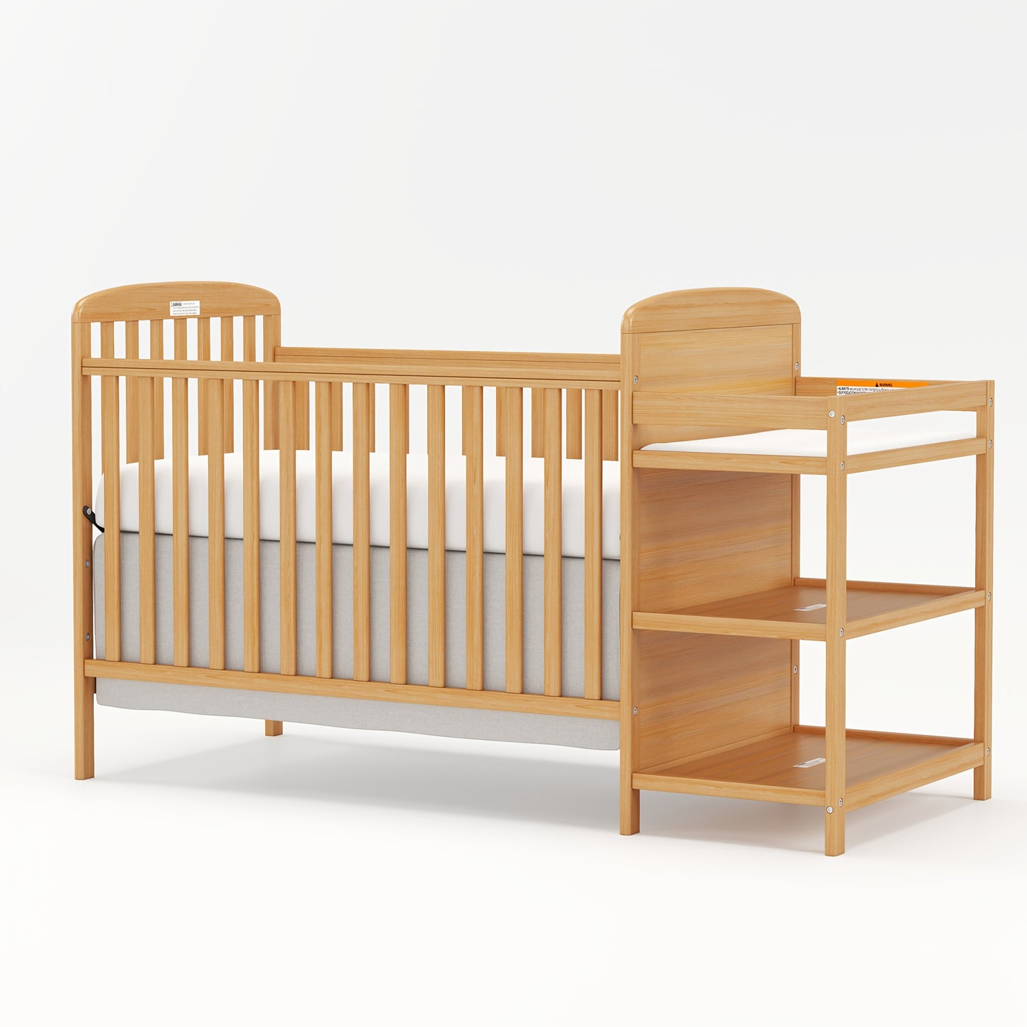 3-in-1 Crib with Adjustable Mattress & Storage (Full Size)