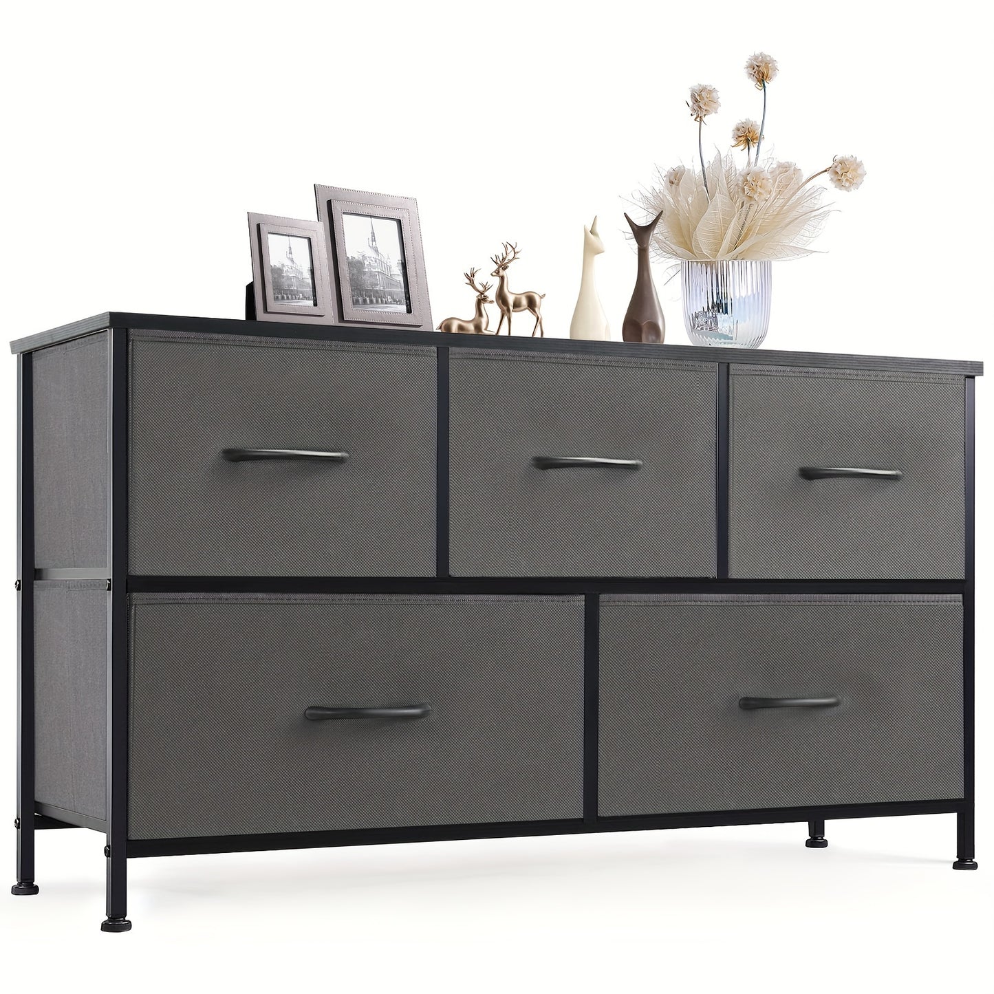 5-Drawer Fabric Dresser & Closet Storage Tower