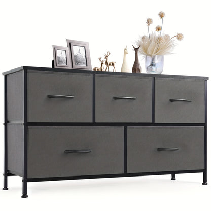 5-Drawer Fabric Dresser & Closet Storage Tower
