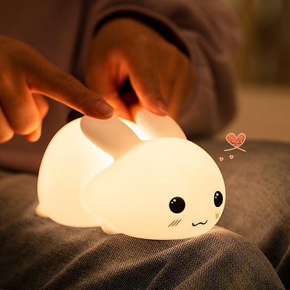 USB Charging Colorful Silicone Rabbit Night Light