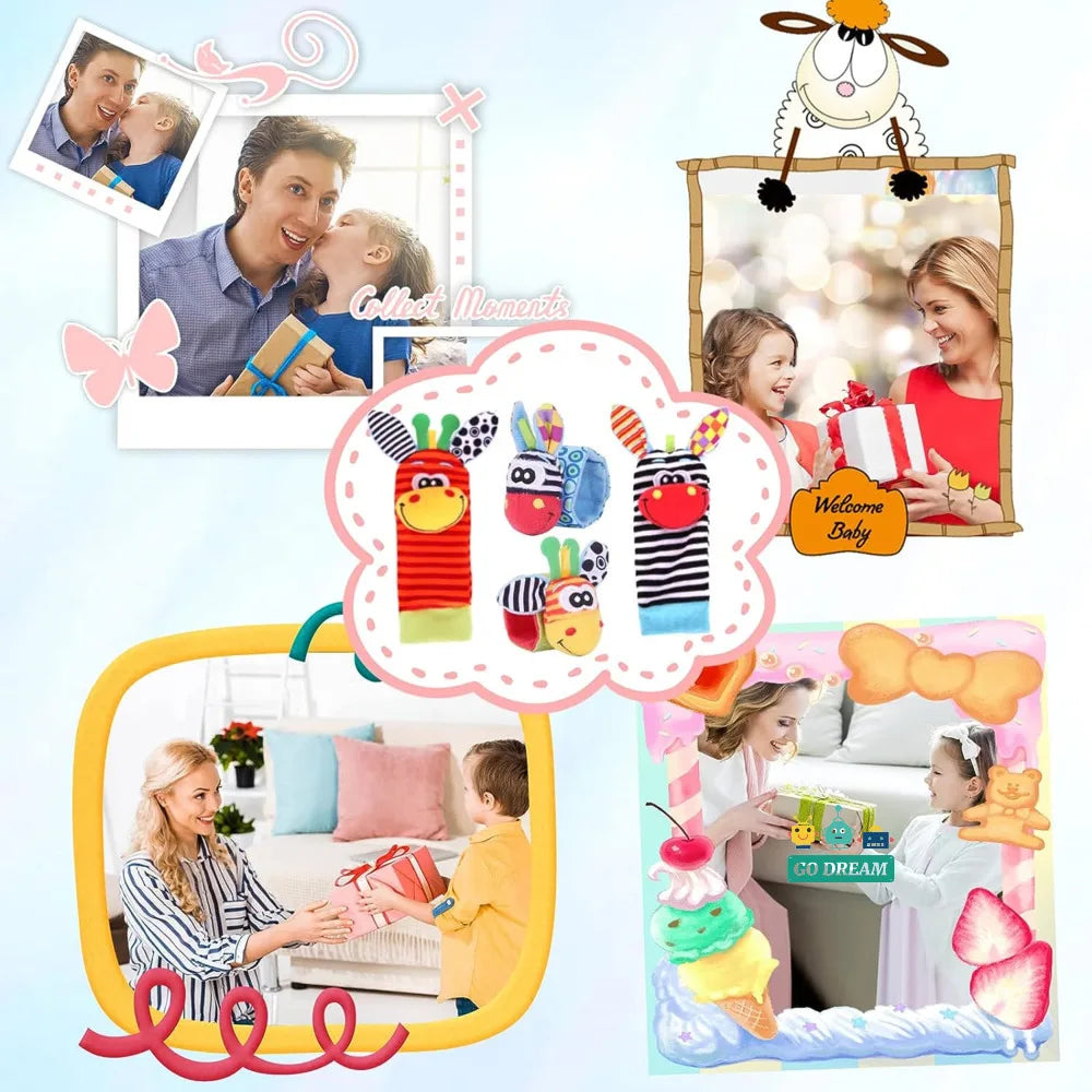 Baby Cute Wrist Rattle Socks