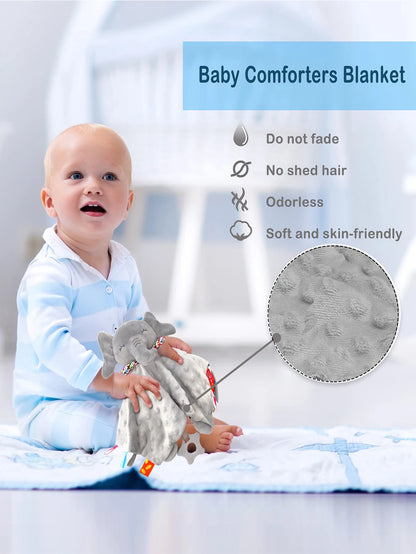 Elephant Comfort Blanket & Soft Appease Towel for Infants