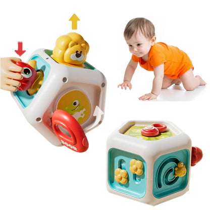 Montessori Busy Board Cube Sensory Activity Toy
