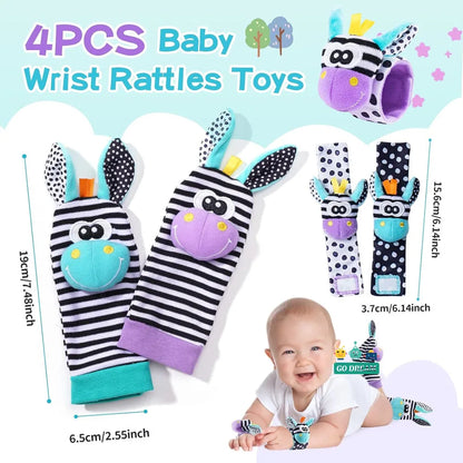 Baby Cute Wrist Rattle Socks