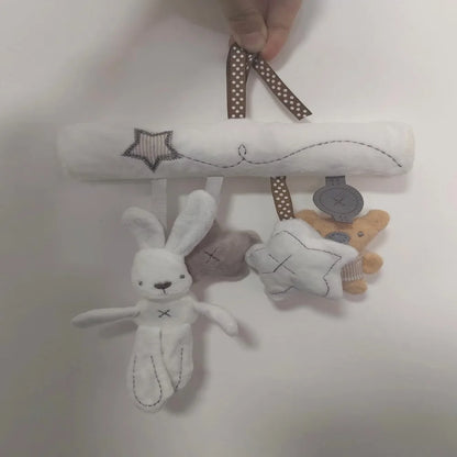 Soft Rabbit Plush Stroller Pendant & Rattle Gift