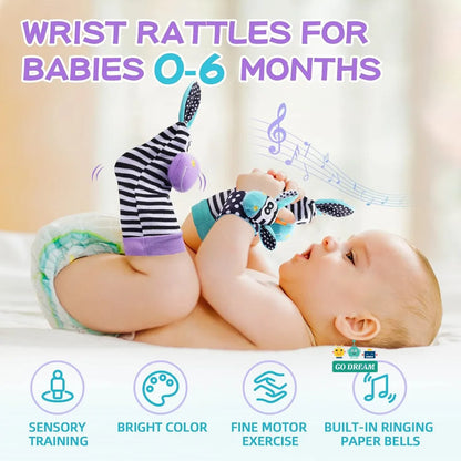 Baby Cute Wrist Rattle Socks