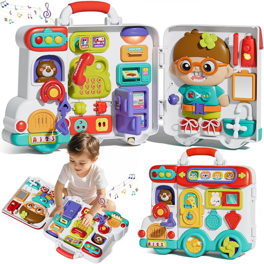 Baby Musical Busy Board Bus Montessori Sensory Toys