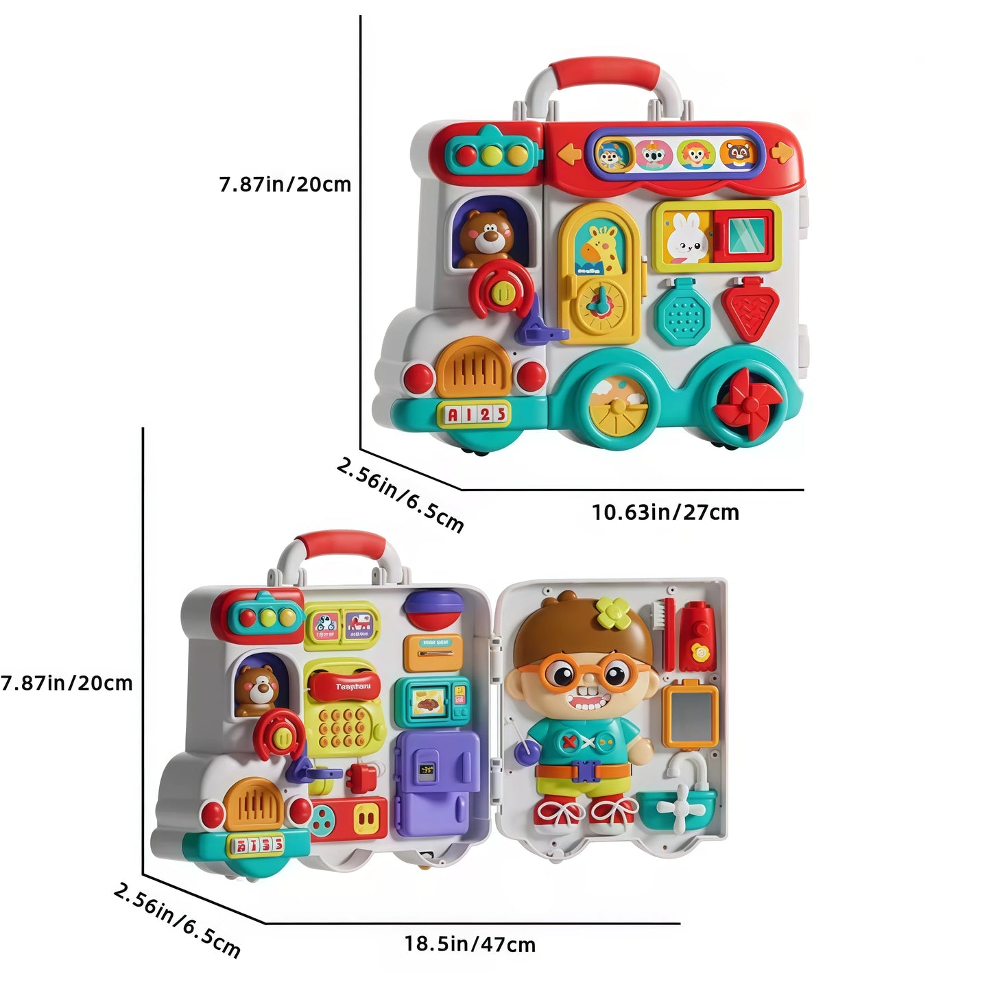 Baby Musical Busy Board Bus Montessori Sensory Toys