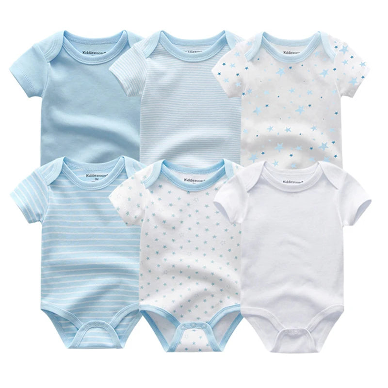 Cute Cartoon & Solid Color Bodysuits for Baby Boys & Girls