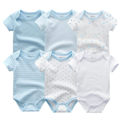 Cute Cartoon & Solid Color Bodysuits for Baby Boys & Girls