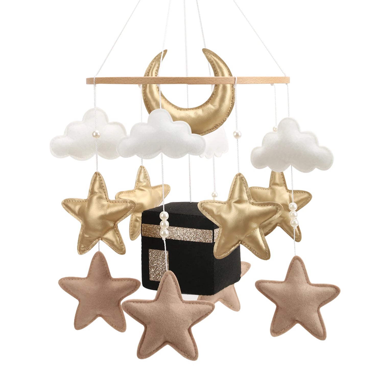 Islamic Baby Mobile with Quran Speaker for Muslim Nursery Decor