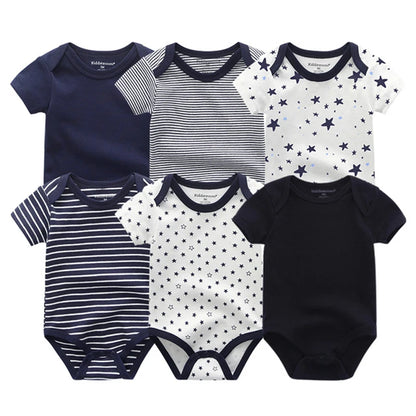 Cute Cartoon & Solid Color Bodysuits for Baby Boys & Girls