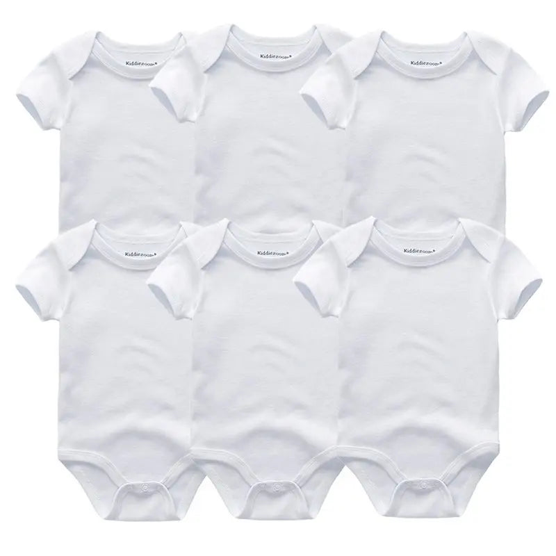 Cute Cartoon & Solid Color Bodysuits for Baby Boys & Girls